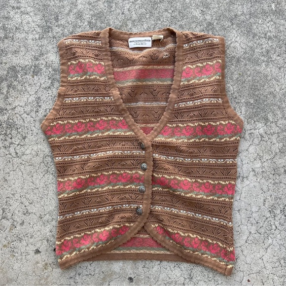 Vintage Retro Y2K Granny Vest Boho Hippie Free Spirit Festival Beach medium - Picture 6 of 6